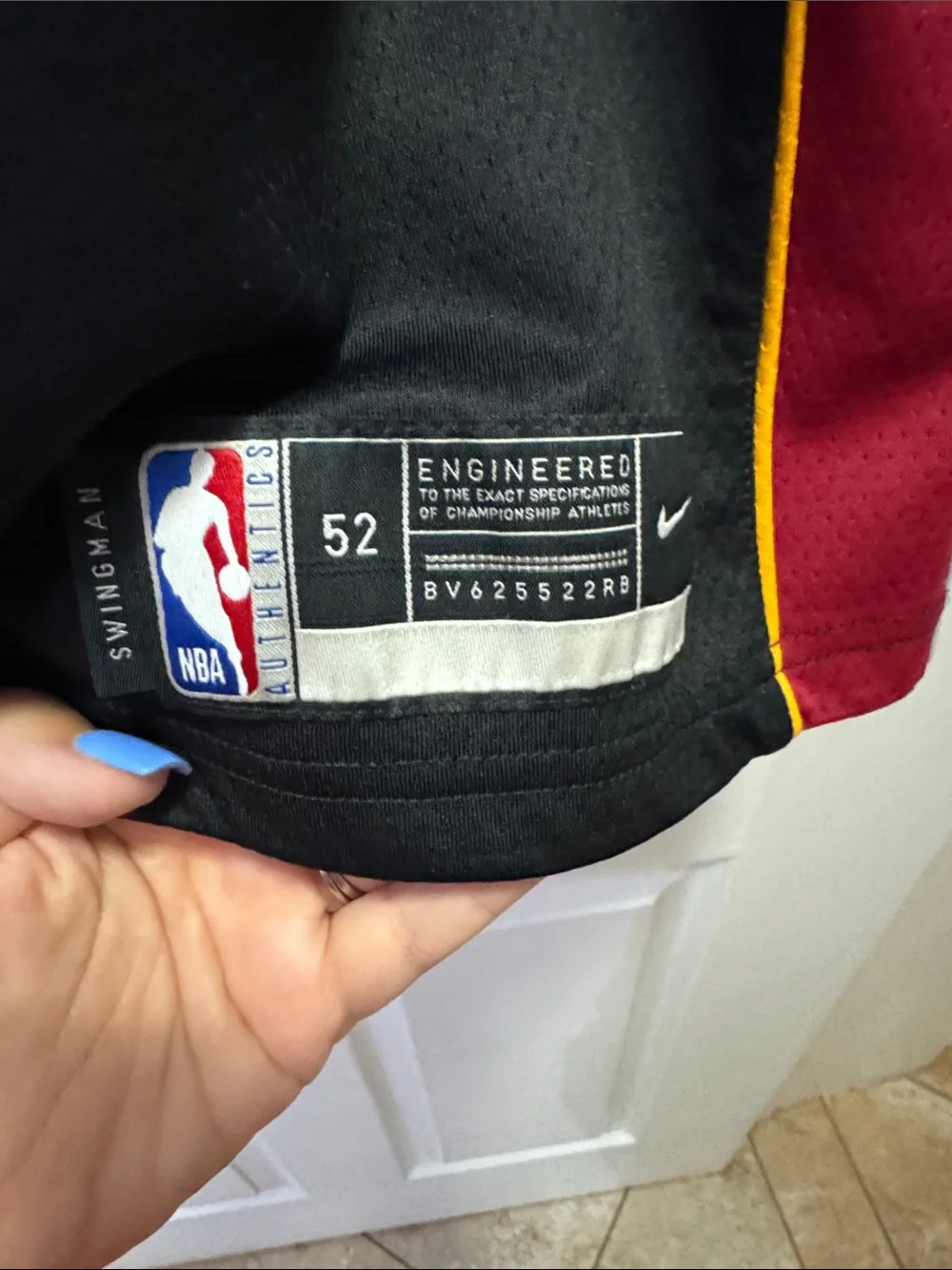 Nike Black Miami Heat #22 Jersey with Red, White & Gold Accents